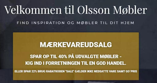 Olsson Møbler tilbudsavis Side 1