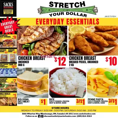 Sacks Food Co. flyer (valid until 4-02)