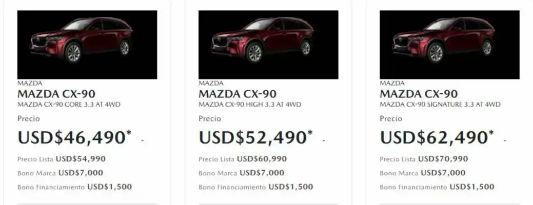 Catálogo Mazda (válido hasta 1-02)