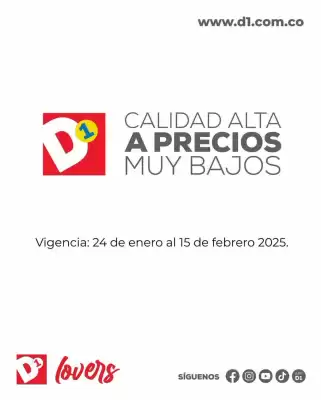 Catálogo Tiendas D1 (válido hasta 15-02)