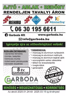 Garboda akciós újság (érvényes eddig: 15-03)