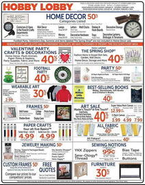 Hobby Lobby Weekly Ad week 5 Page 1