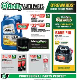 O'Reilly Auto Parts Weekly Ad Page 1