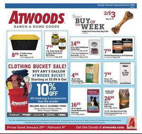 Atwoods Ranch & Home Weekly Ad Page 1