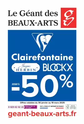 Catalogue Le Géant des Beaux-Arts (valable jusqu'au 19-03)