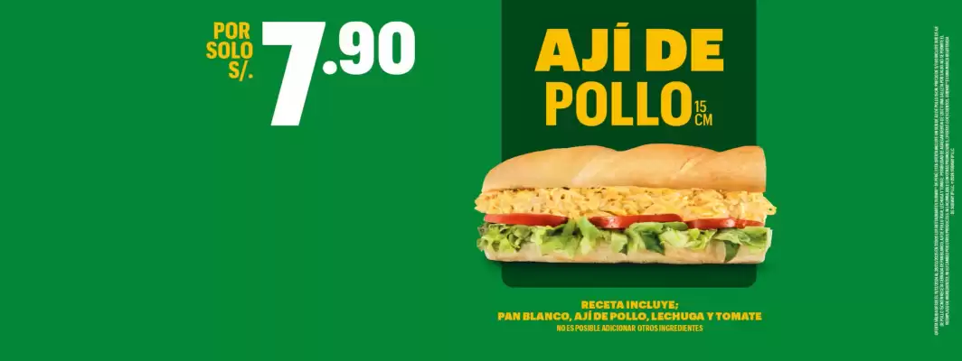 Catálogo Subway (válido hasta 23-02)