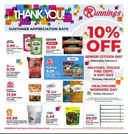 Runnings Weekly Ad Page 1