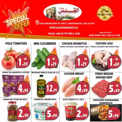 Al-Quds Supermarket flyer (valid until 6-02)