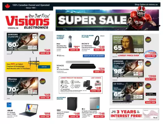 Visions Electronics flyer (valid until 6-02)