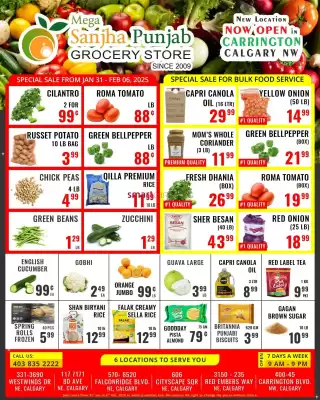 Mega Sanjha Punjab Grocery Store flyer (valid until 27-02)