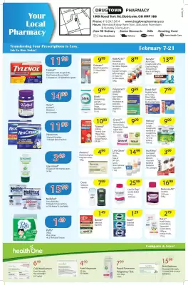 Drug Town Pharmacy flyer (valid until 27-02)