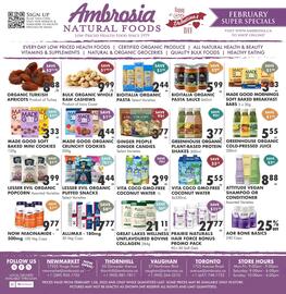 Ambrosia Natural Foods flyer Page 1