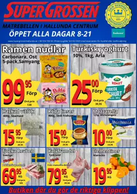 Supergrossen reklamblad (giltig till och med 9-02)