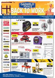 Gasweld Tool Centre catalogue Page 1