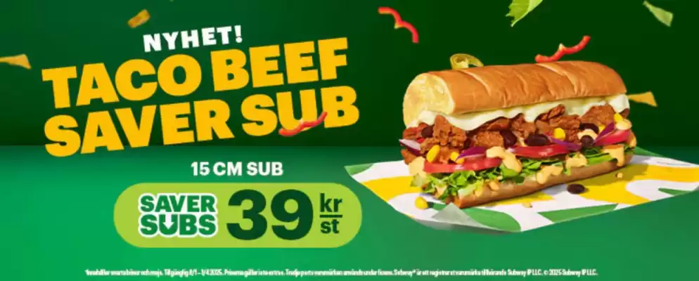 Subway reklamblad (giltig till och med 1-04)