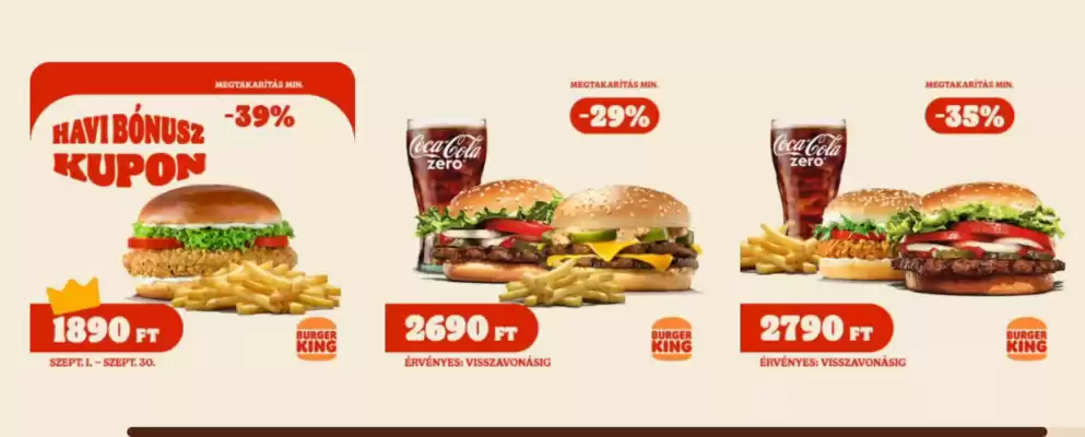 Burger King akciós újság (érvényes eddig: 18-02)