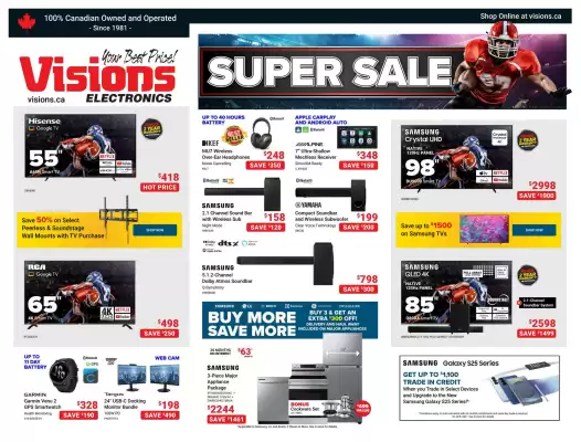 Visions Electronics flyer (valid until 13-02)