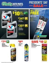 O'Reilly Auto Parts Weekly Ad Page 1