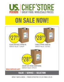 US Foods Chef's Store Weekly Ad Page 1