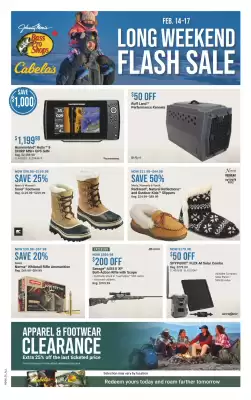 Cabela's flyer (valid until 20-02)