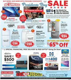 ABC Warehouse Weekly Ad week 8 Page 1