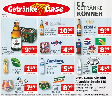 Getränke Oase Prospekt (gültig bis 22-02)