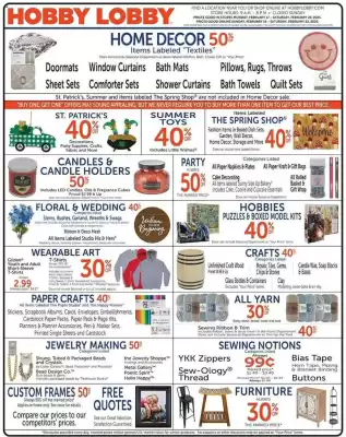 Hobby Lobby Weekly Ad (valid until 22-02)