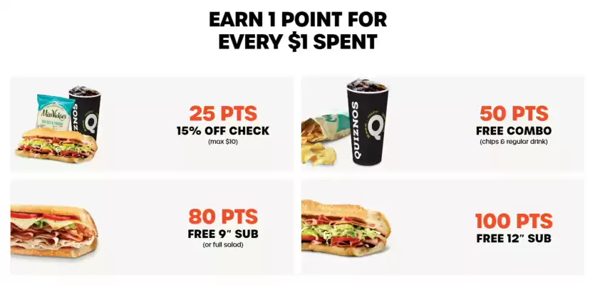 Quiznos flyer (valid until 4-03)