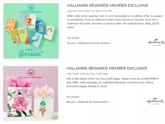 Hallmark flyer (valid until 4-03)