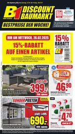 B1 Discount Baumarkt Prospekt woche 8 Seite 1