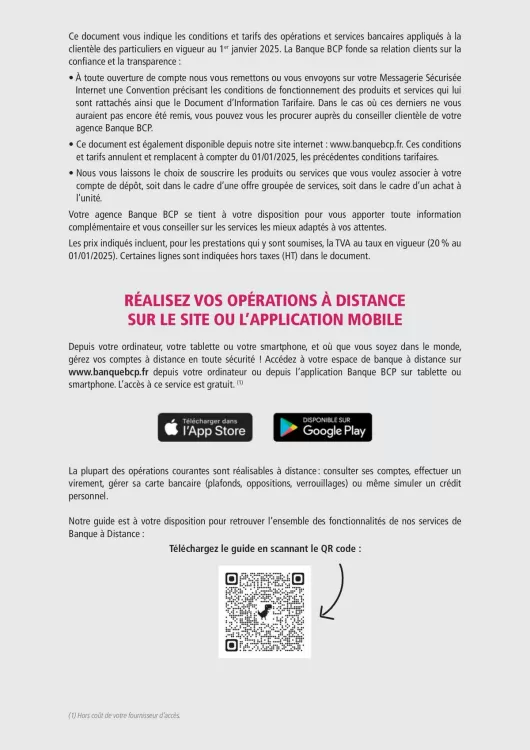 Catalogue Banque BCP (valable jusqu'au 30-06)