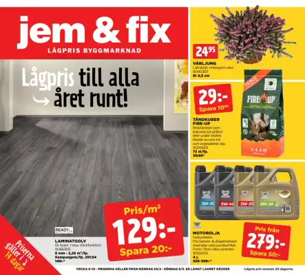 Jem&Fix reklamblad (giltig till och med 9-03)