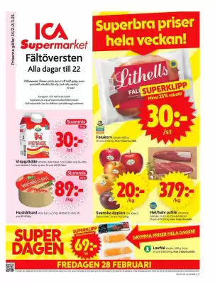 ICA Supermarket reklamblad (giltig till och med 2-03)