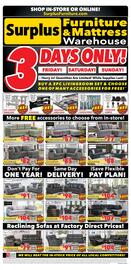 Surplus Furniture flyer week 9 Page 1