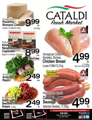 Cataldi Fresh Market flyer (valid until 4-03)