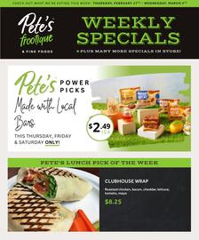 Pete's Fine Foods flyer week 9 Page 1