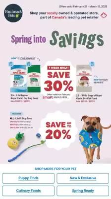 Paulmac's Pets flyer (valid until 5-03)