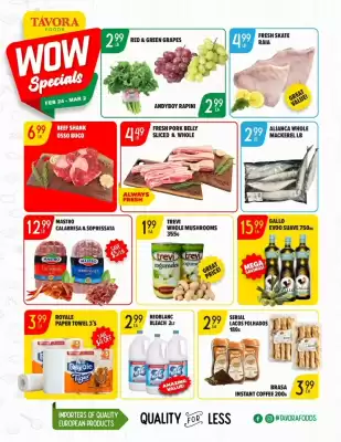 Tavora Foods flyer (valid until 5-03)