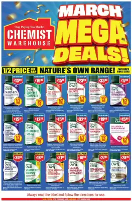 Chemist Warehouse catalogue (valid until 12-03)