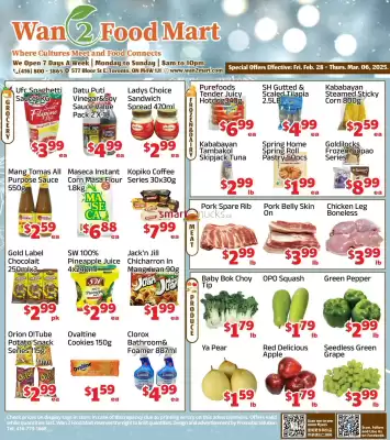 Wan 2 Food Mart flyer (valid until 6-03)