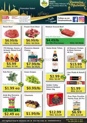 Oma Fresh Foods flyer (valid until 6-03)