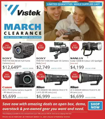 Vistek flyer (valid until 7-03)