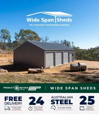 Wide Span Sheds catalogue (valid until 31-03)