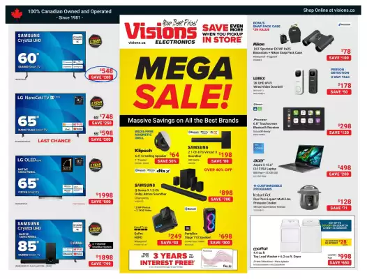 Visions Electronics flyer (valid until 6-03)