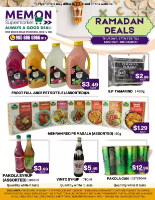 Memon Supermarket flyer (valid until 6-03)