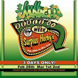 Surplus Herby's flyer Page 1