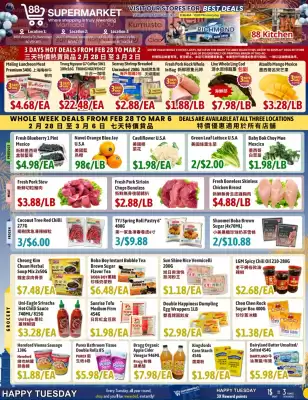 88 Supermarket flyer (valid until 6-03)