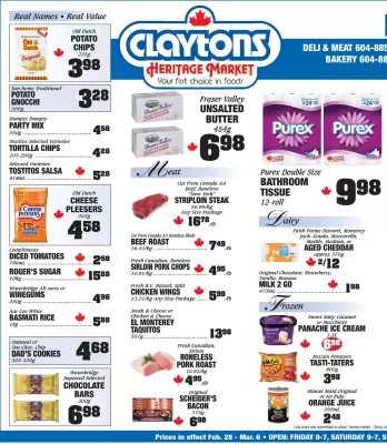 Claytons Heritage Market flyer (valid until 6-03)