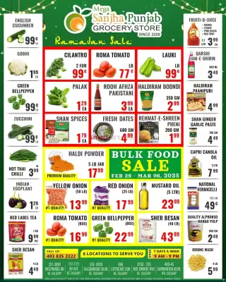 Mega Sanjha Punjab Grocery Store flyer (valid until 6-03)