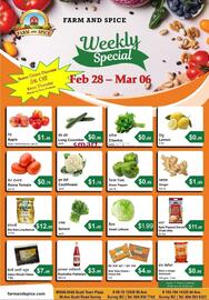 Farm And Spice Grocers flyer week 9 Page 1